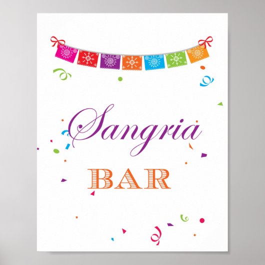Fiesta Bruidsfeest Borrelspel Bord 8x10 Poster (Voorkant)
