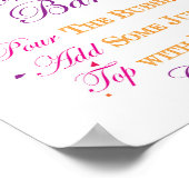 Fiesta Bruiloft Borrelspel Bord 8x10 Poster (Hoek)