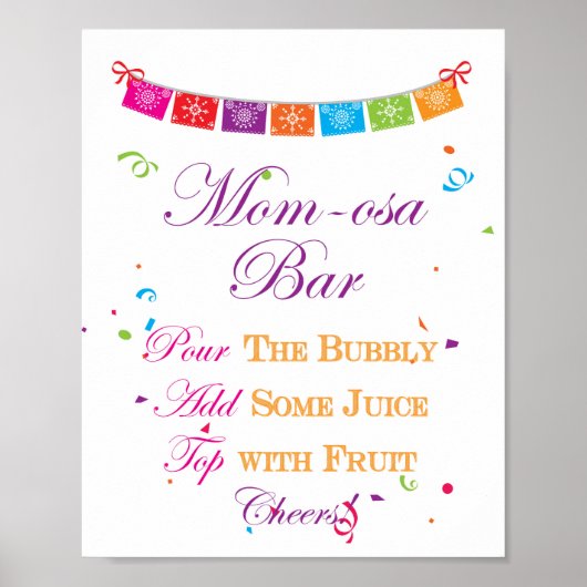 Fiesta Bruiloft Borrelspel Bord 8x10 Poster (Voorkant)
