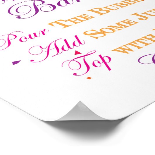 Fiesta Bruiloft Feestspel Bord 8x10 Poster (Hoek)