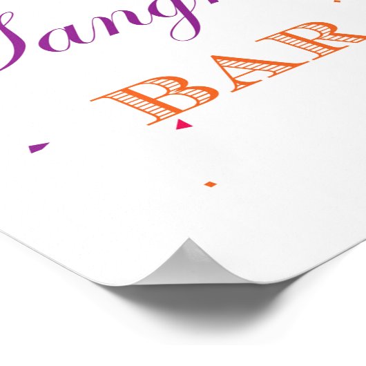 Fiesta Bruiloft Feestspel Bord 8x10 Poster (Hoek)