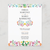 FIESTA BRUILOFT - Floral Folakart Modern (Voorkant)