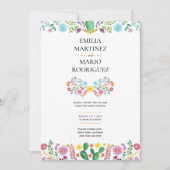 FIESTA BRUILOFT - Floral Folakart Modern Kaart (Voorkant)