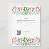 FIESTA BRUILOFT - Floral Folakart Modern Kaart (Achterkant)