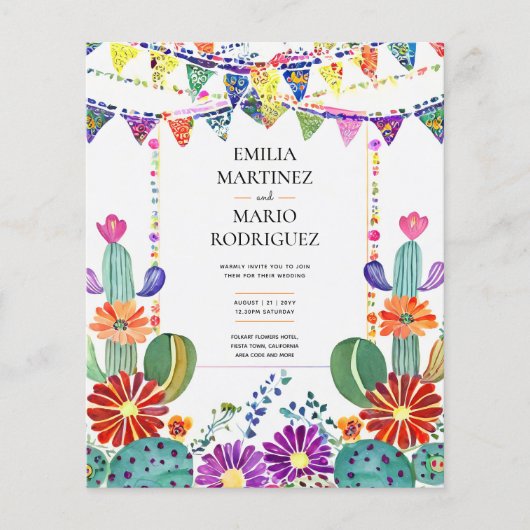 FIESTA BRUILOFT - Folkart Bloemen Modern (Voorkant)