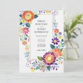 FIESTA BRUILOFT - Folkart Bloemen Modern (Staand voorkant)