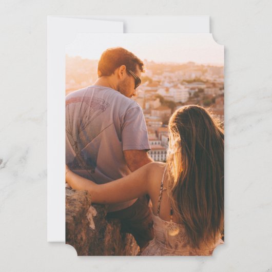 Fiesta Bruiloft Save The Date Llama Volk Bloemen Kaart (Achterkant)