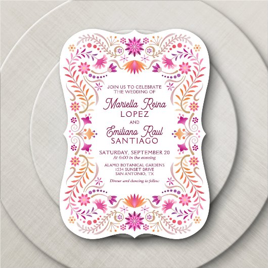 Fiesta bruiloft uitnodiging