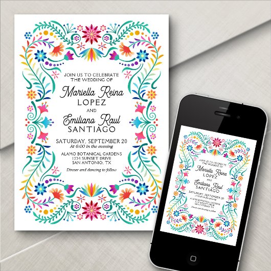 Fiesta bruiloft uitnodiging