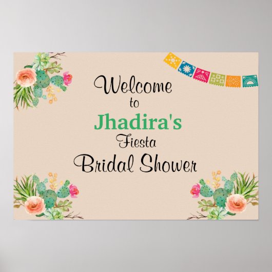 Fiesta Bruiloftsfeest Poster (Voorkant)