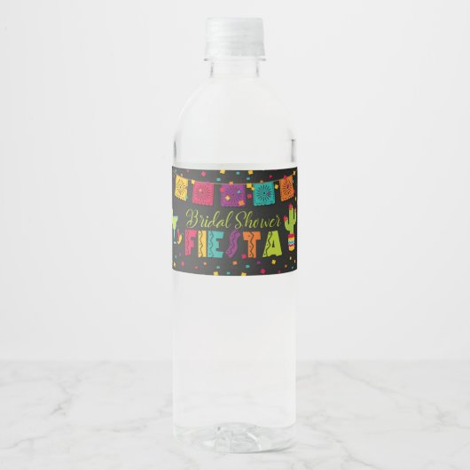 Fiesta Bruiloftsfeest Waterfles Label Etiket (Voorkant)