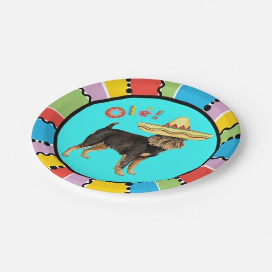 Fiesta Brussels Griffon Papieren Bordje (Gekanteld)