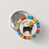 Fiesta Brussels Griffon Ronde Button 3,2 Cm (Voorkant /achterkant)