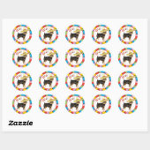 Fiesta Brussels Griffon Ronde Sticker (Vel)