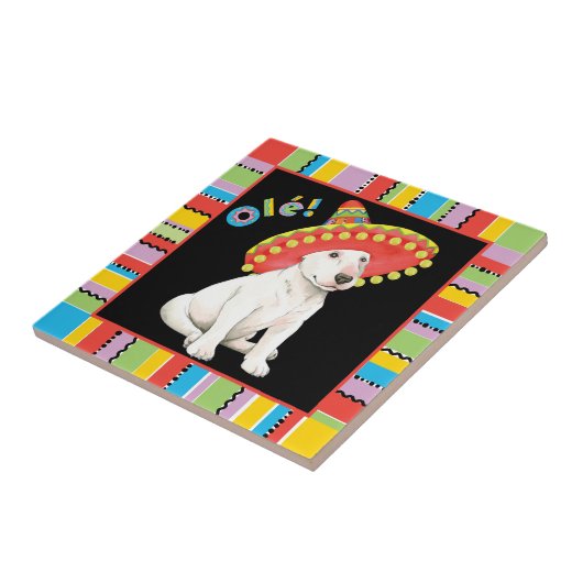 Fiesta Bull Terrier Tegeltje (Zijkant)