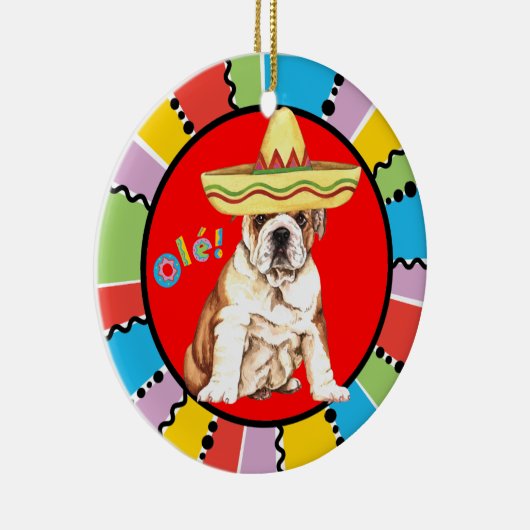 Fiesta Bulldog Keramisch Ornament (Rechts)