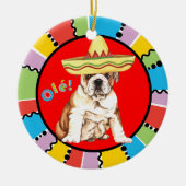 Fiesta Bulldog Keramisch Ornament (Voorkant)