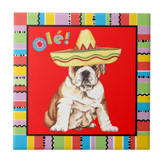 Fiesta Bulldog Tegeltje (Voorkant)