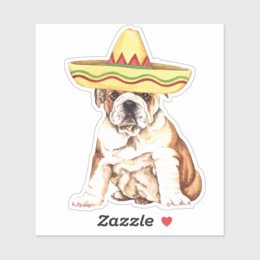 Fiesta Bulldog Vinyl Sticker (Vel)