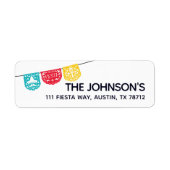 Fiesta Bunting Return Address Labels (Voorkant)