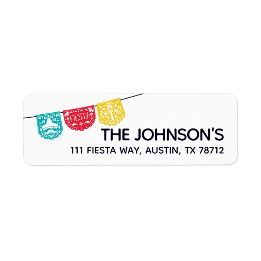 Fiesta Bunting Return Address Labels (Voorkant)
