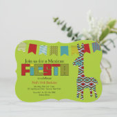 Fiesta Burro Uitnodiging (Staand voorkant)