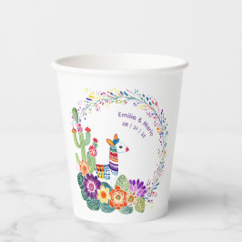 FIESTA Cacti Folkart Bloemen Aangepast Papieren Bekers
