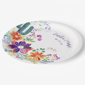 FIESTA Cacti Folkart Bloemen Aangepast Papieren Bordje (Gekanteld)