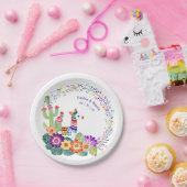 FIESTA Cacti Folkart Bloemen Aangepast Papieren Bordje (Feest)