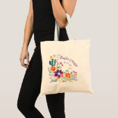 FIESTA Cacti Folkart Bloemen Aangepast Tote Bag (Voorkant (product))