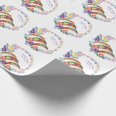 FIESTA Cacti Folkart Bloemen Custom Cadeaupapier (Hoek)