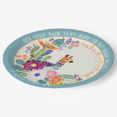 FIESTA Cacti Llama FolkFlowers Feest Aangepast Papieren Bordje (Gekanteld)