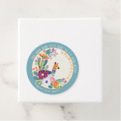 FIESTA Cacti Llama FolkFlowers Party Custom Bedankjes Labels (In situ)