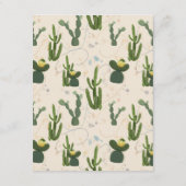 Fiesta cactus baby shower game informatiekaartje (Achterkant)