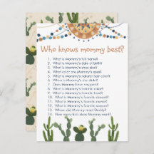 Fiesta cactus baby shower game