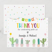 Fiesta Cactus Baby shower Hartelijk dank Bedankkaart (Voorkant / Achterkant)