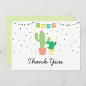 Fiesta Cactus Baby shower Hartelijk dank Bedankkaart (Voorkant / Achterkant)