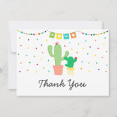 Fiesta Cactus Baby shower Hartelijk dank Bedankkaart (Voorkant)