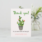 Fiesta Cactus Baby shower Hartelijk dank Bedankkaart (Staand voorkant)