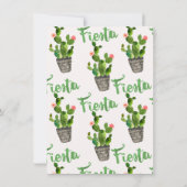 Fiesta Cactus Baby shower Hartelijk dank Bedankkaart (Achterkant)