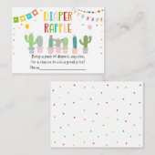 Fiesta Cactus Baby shower Luier Raffle Informatiekaartje (Voorkant / Achterkant)