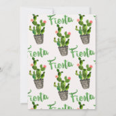 Fiesta Cactus Baby shower uitnodiging (Achterkant)