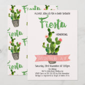 Fiesta Cactus Baby shower uitnodiging (Voorkant / Achterkant)