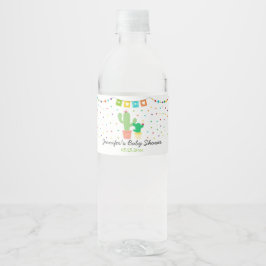 Fiesta Cactus Baby shower Waterfles Etiket