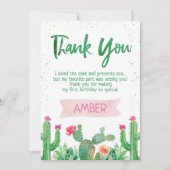 Fiesta Cactus Birthday Hartelijk dank Kaart (Voorkant)