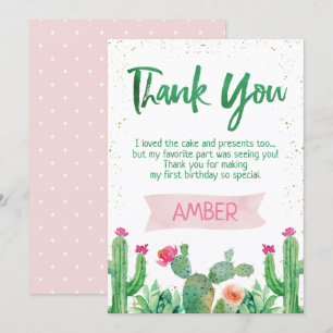 Fiesta Cactus Birthday Hartelijk dank Kaart
