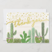 Fiesta Cactus Boho Bruiloft Feest Bedankt (Voorkant)