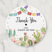 Fiesta Cactus Boho Bruiloftsfeest Bedankjes Labels (Voorkant)