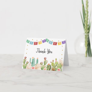 Fiesta Cactus Boho Vrijgezellenfeest Bedankkaart