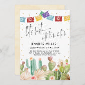 Fiesta Cactus Boho Vrijgezellenfeest Kaart (Voorkant / Achterkant)